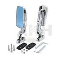 Xkh Group 2 X Cnc Machined Aluminum Anti-glare Glass Motorbike Rearview Mirrors 6mm Thread