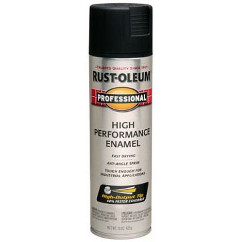 Rust-oleum Professional High Performance Enamel Spray Paint Flat Black 15-ounce