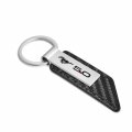 Ipick Image Compatible With Ford Mustang 5 0 Carbon Fiber Texture Black Pu Leather Strap Key Chain
