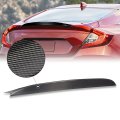 P-type Rear Car Trunk Lid Spoiler Compatible With Honda Civic Sedan 2016-2021 Glossy Black Carbon Fiber