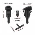 X Autohaux 4pcs Car Front Windshield Washer Nozzles For Gmc Envoy 2002-2009 Replaces 15878745 With 1 Meter Fluid Hose 3 Pcs