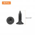 Uxcell 50pcs Flat Head Torx Screws M5 X 16mm 304 Stainless Steel Countersunk Self Tapping Anti-theft Wood Tamper Resistant Fit