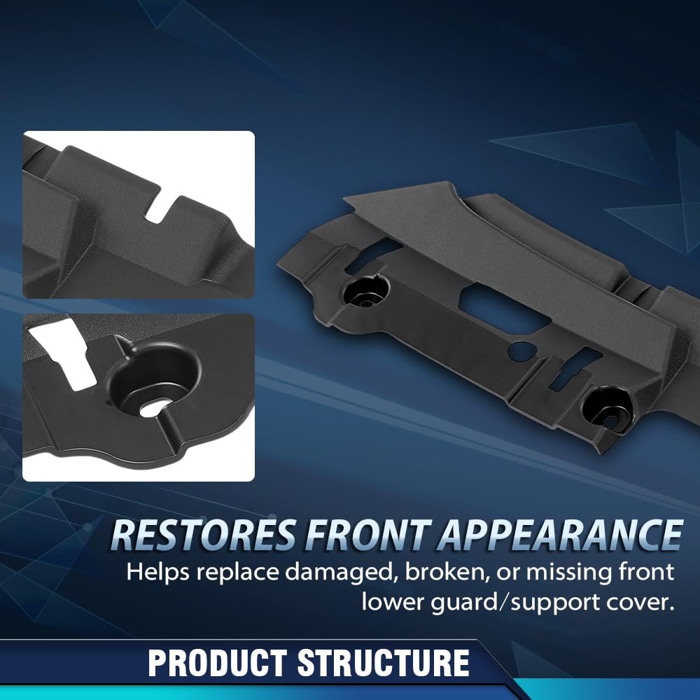 Front Bumper Lower Shield Support Cover For Audi E-tron 2019 2020 2021 2022 2023 2024 2025 Radiator Sight Pp Black