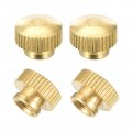 Brass Knurled Thumb Nuts M5x0 8mm Round Stepped Knobs Fasteners For 3d Printer Electronic Equipment 4pcs 