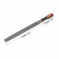 Uxcell Second Cut Grade High Carbon Hardened Steel Flat Mill File W Rubber Hand Grip Handle 12-inch