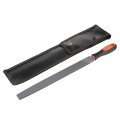 Uxcell Second Cut Grade High Carbon Hardened Steel Flat Mill File W Rubber Hand Grip Handle 12-inch