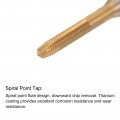 Uxcell M2 X 0 4 Spiral Point Thread Tap And 1 6mm Drill Bit Set Metric Titanium Plated Cobalt High Speed Steel Machine Screw