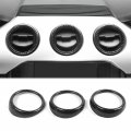 Center Control Air Conditioner Vent Cover Internal Accessories For 2015 2020 Ford Mustang Carbon Fiber Abs Material 3 Piece Set 