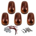 Komas 5pcs Amber Lens Cab Roof Marker Lights Top Lamp Running Light Replacement T10 Set For Truck Suv 1999-2002 Dodge Ram 1500 