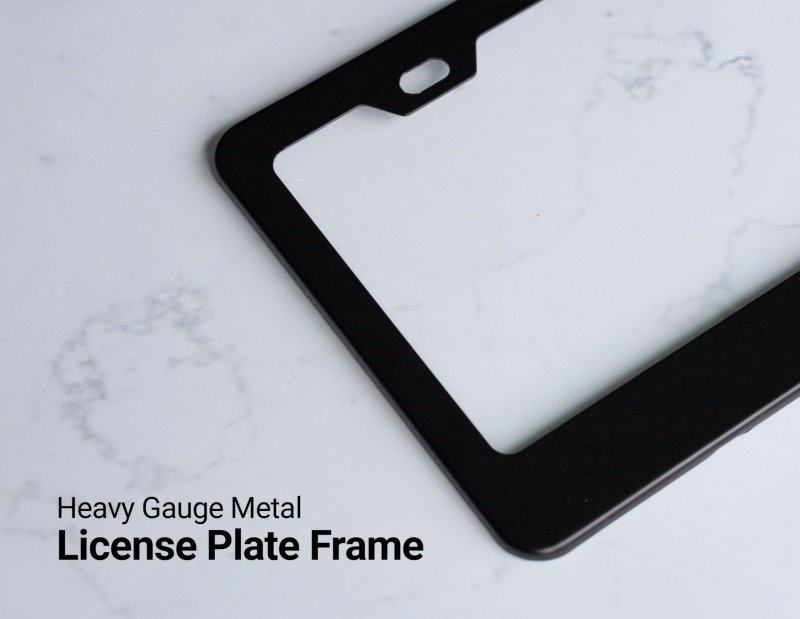 Roosevelt Washington Laser Etched Vanity Black Metal License Plate Frame