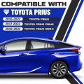 Hecasa Rear Quarter Moldings For 2016-2022 Toyota Prius Prime Awd-e Outer Pillar Molding Cover Applique Window Trim Panel