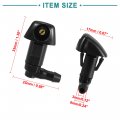 Acropix Front Windshield Wiper Washer Nozzle Spray Jet Fit For Honda Accord Pack Of 4 Black