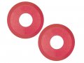 Auto Krafters Compatible Replacement For Door Handle Backup Escutcheon Plates Red 1960-65 Falcon 1962-65 Fairlane 