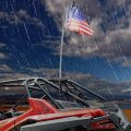 Utv Whip Mount 1pcs Double-clamps 1 5 -2 Roll Cage Heavy-duty Aluminum Lighting Bracket Flag Mount For Can Am Maverick X3 
