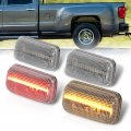 Ajp Distributors Front Amber Rear Red Led Fender Side Marker Lights Lamps Set Compatible Replacement For Silverado Sierra 