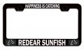 Happiness Is Catching Redear Sunfish Fishing Black Metal License Plate Frame Tag Holder C94 