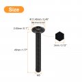 Uxcell Flanged Button Head Socket Cap Screws 25pcs M5x45mm 304 Stainless Steel Black Oxide Drive Fasteners Bolts Fully Thread