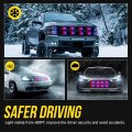 Red Blue Led Strobe Lights With 9 Key Switch 20-flashing Mode 24-led Surface Mount Mini Warning Grill Grille Light Bar For