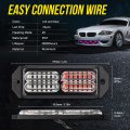 Red Blue Led Strobe Lights With 9 Key Switch 20-flashing Mode 24-led Surface Mount Mini Warning Grill Grille Light Bar For