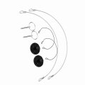 Keenso Custom Car Racing Hood Pin Appearance Kit Easy Installation For Auto Enthusiasts 2pcs Black