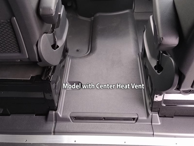 Auto Mat Store One-piece Front Carpet Floor With Serge Edges And Heel Pad For 2019-current Mercedes-benz Sprinter Vans Rv Gray