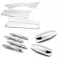 S Sizver Exclusive Combo Set Door Pillar Mirror Handle Covers With Smart Key Cutout For 2015-2017 Chrysler 200 