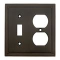 Cosmas 25068-orb Oil Rubbed Bronze Single Toggle Duplex Combo Electrical Outlet Wall Plate Cover 