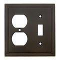 Cosmas 25068-orb Oil Rubbed Bronze Single Toggle Duplex Combo Electrical Outlet Wall Plate Cover