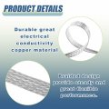 X Autohaux Universal Tinned Copper Engine Ground Strap Wire 7 87 X 8mm Rings Terminal For Car 3 Pcs