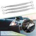 X Autohaux Universal Tinned Copper Engine Ground Strap Wire 7 87 X 8mm Rings Terminal For Car 3 Pcs