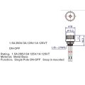Hqrp 5-pack Rotary Style On Off Canopy Switches 3 1 Amps At 125 250v Metal Bushing With 6 Inch Wire Leads Stripped Ends