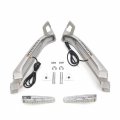 Httmt- Led Turn Signal Light Silver Rear Passenger Footrest Bracket Compatible With 06-07 Suzuk Gsxr 600 750 P N Mt390-013a-sr