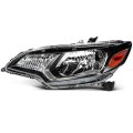 Headlight Assembly Pair Replacement For 2015-2016 Honda Fit Black Housing 33100-t5a-a01 