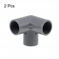 Uxcell 3-way Elbow Pvc Pipe Fitting Furniture Grade 20mm Size Tee Corner Fittings Gray 2pcs