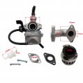 Pro Bat Pz19 19mm Hand Choke Carburetor Carb Intake Pipe Air Filter Fuel Gasket Screw For 50cc 70cc 90cc 110cc 125cc Quad Go