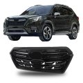 Front Bumper Grille Bright Black Center Grill Replacement For Forester 2022 2023 2024 
