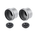 2pcs 1 98 Trailer Axle Dust Cap Cup Grease Cover With Rubber Plugs Set For Dexter Ez Lube Camper 2000 To 3500 Lb Wheel Hub 
