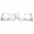 Hecasa Headlamp Housings Compatible With 1971-1972 Oldsmobile 442 Cutlass Supreme F85 Vista Cruiser Headlight Bezel Trim Pair