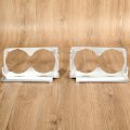 Hecasa Headlamp Housings Compatible With 1971-1972 Oldsmobile 442 Cutlass Supreme F85 Vista Cruiser Headlight Bezel Trim Pair