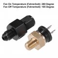 Uxcell 1 Set Auto Engine Temperature Cooling Fan Switch Fitting Adapter 4an 200 F On-185 Off