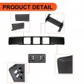 Ecotric Front Bumper Lower Grille Trim Panel License Bracket For 2015-2017 Ford F-150