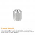 Uxcell M4 X 0 7-pitch 10mm Length Coupling Nuts 5pcs 304 Stainless Steel Metric Hex Rod