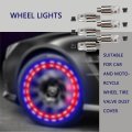 Led Valve Stem Caps Lights Kit Tire Wheel Waterproof Flashing Light Tire Lamp For Car Bike Motorcycle Waterproof Spoke Flash