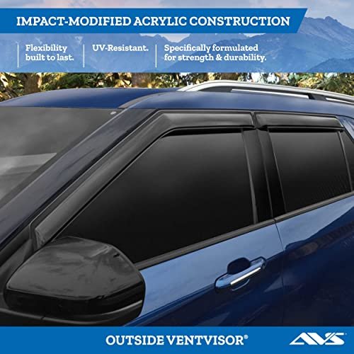 Outside Mount Ventvisor Rain Guards For 2009 To 2013 Toyota Corolla Smoke 4 Pieces 94073