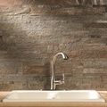 Aspect Peel And Stick Stone Overlay Kitchen Backsplash Tarnished Quartz 5 9 X 23 6 1 8 Panel Approx Sq Ft Easy Diy Tile 