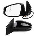 Left Driver Side Mirror For 2016 2017 2018 Toyota Rav4 Le Se Limited Heated Power Glass Manual Fold W Turn Signal Door Black 