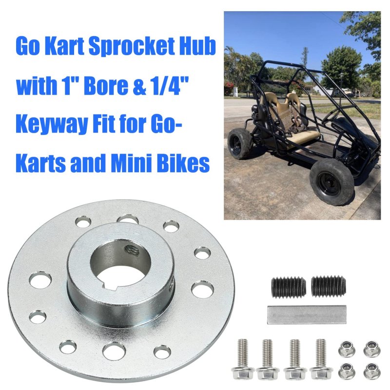 1 Inch Bore Go Kart Sprocket Hub Adapter With 4 Keyway Hardware Kit For Predator 212cc 196cc 6 5hp Mini Bike Carts Dune Buggies