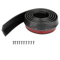 1pc Front Bumper Lip Rubber Glossy Carbon Look For Universal 98 