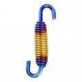 X Autohaux 6 Pcs 58mm 2 28 Motorcycle Muffler Exhaust Pipe Spring Universal Stainless Steel Gold Tone