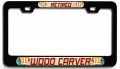 Retired Wood Carver Career Bl 3d Metal License Plate Frame Auto Suv Truck Tag Holder K9 